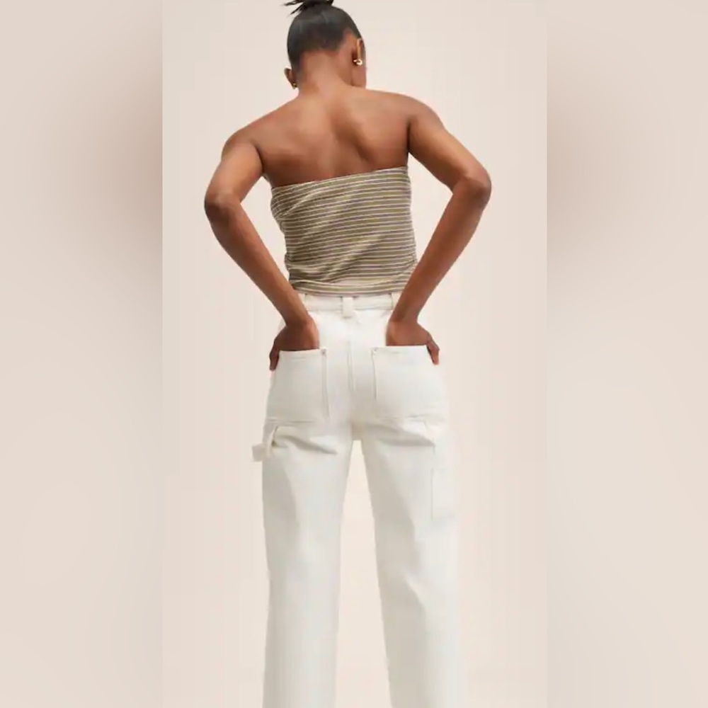 MANGO NWT Ribbed cotton-blend tube top
Medium